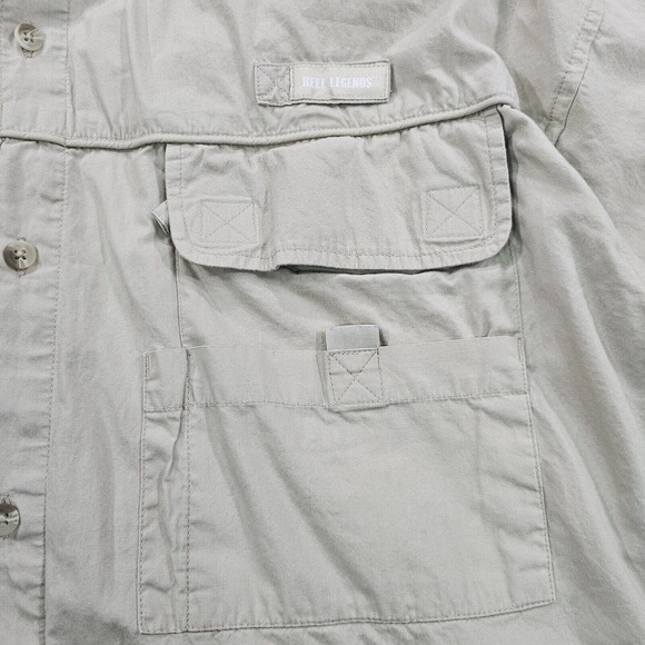 Reel Legends Utility Pockets Vented Short Sleeve Fishing Shirt MENS SIZE XL - Picture 7 of 12